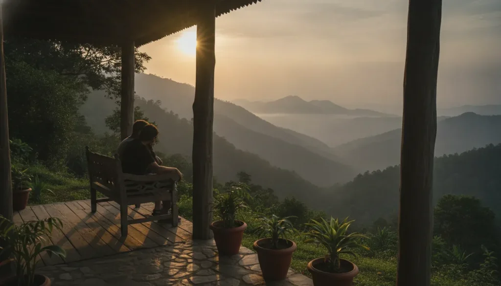 Rooftop Restaurants in RR Nagar guide showing an open air terrace with dinner tables at sunset